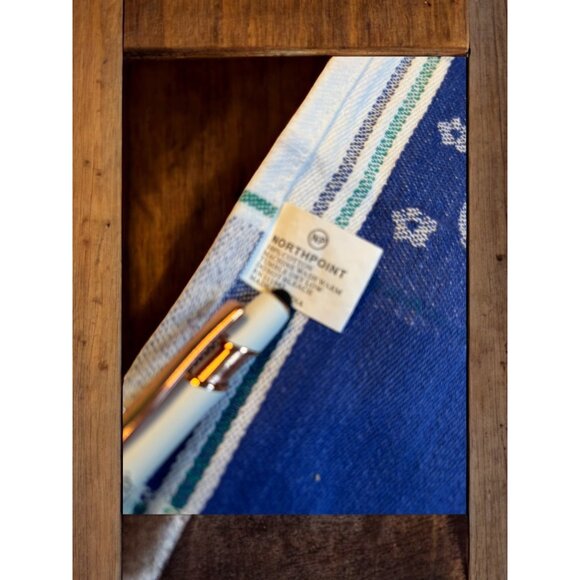 Set of 2 Tea Towel Dish Cloth Blue and White Teapots, Cups Northpoint Cotton - Picture 6 of 7